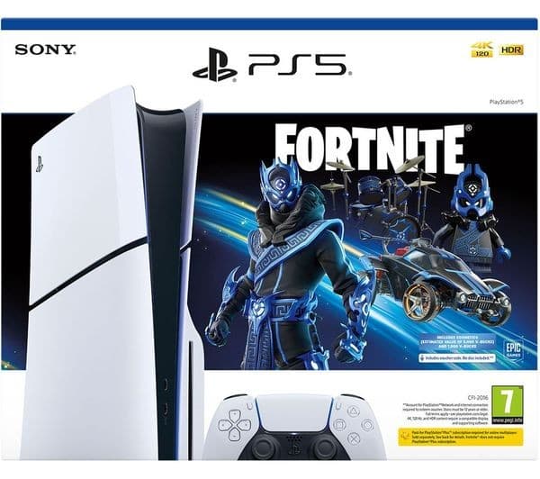 Sony PlayStation 5 Slim 1TB Disc Edition Cobalt Star Fortnite Bundle Console - Image 1
