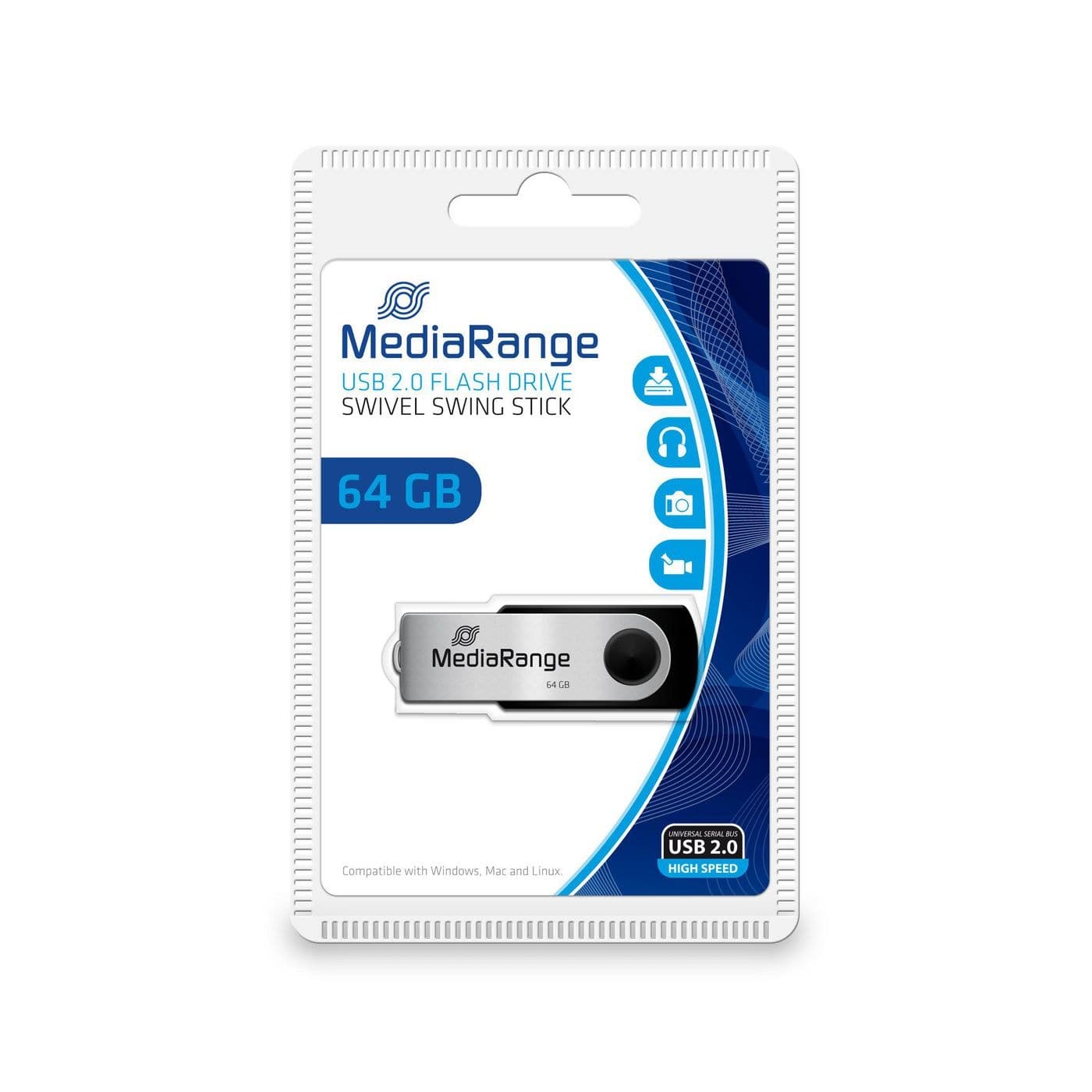 USB-Stick 64GB USB 2.0 Flexi