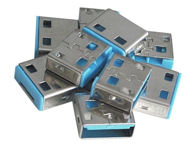 Lindy 40462 USB-A Port Blocker Extra Lock Pack, Blue - 10 Locks (No Key) - Image 3