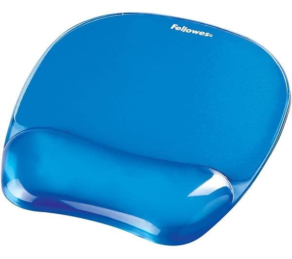 FELLOWES Crystal Gel Mouse Mat - Blue - Image 1