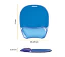 FELLOWES Crystal Gel Mouse Mat - Blue thumbnail 2