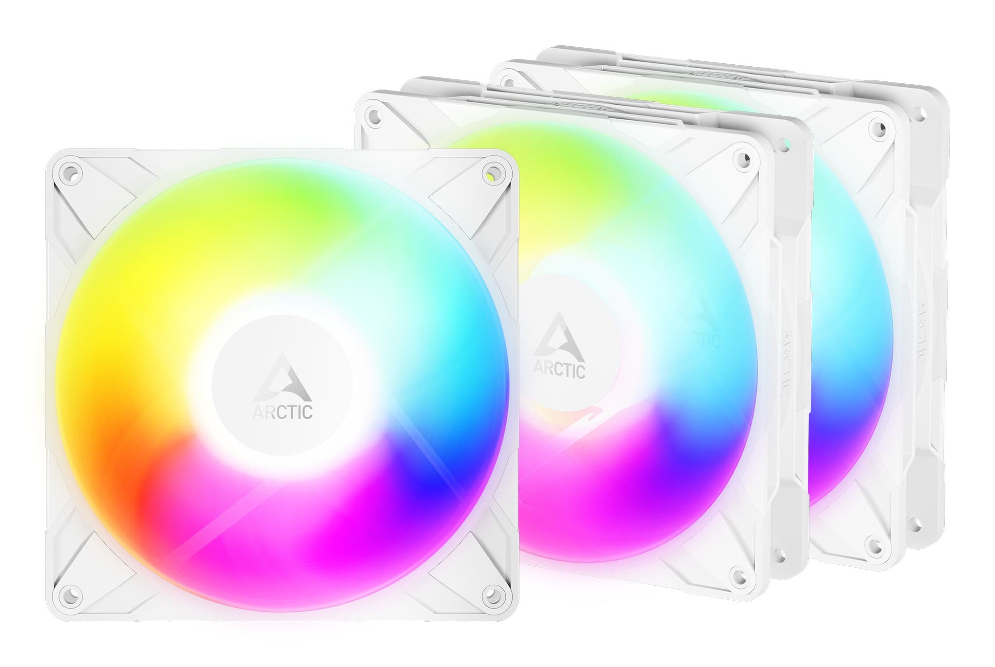 ARCTIC P14 Pro Reverse 140 mm PWM Fan - A-RGB, White, 3 Pack