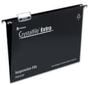 Rexel Crystalfile Extra Foolscap Suspension File 30mm Black (25) thumbnail 1