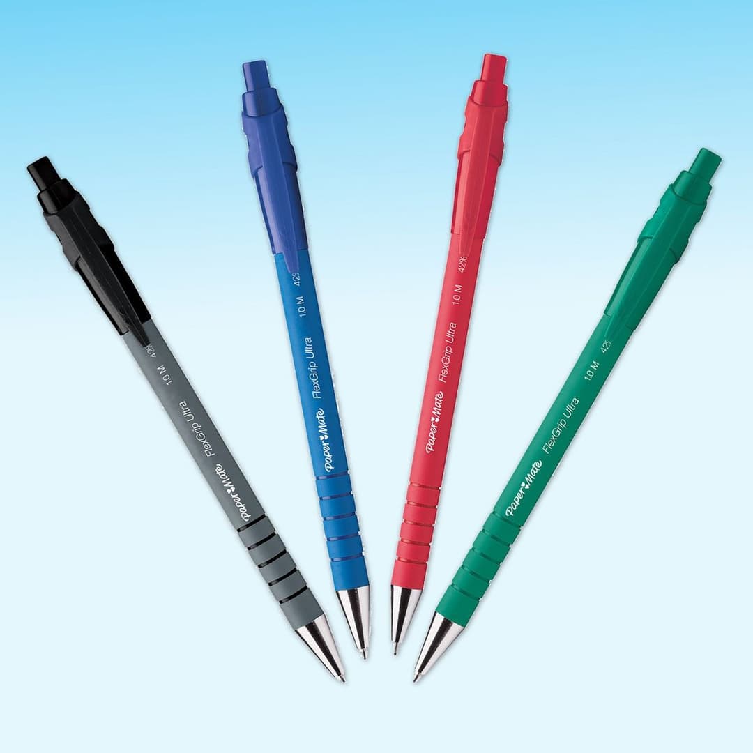 Paper Mate Flex Grip Black Ballpoint Pens - Pack of 5 - Image 7