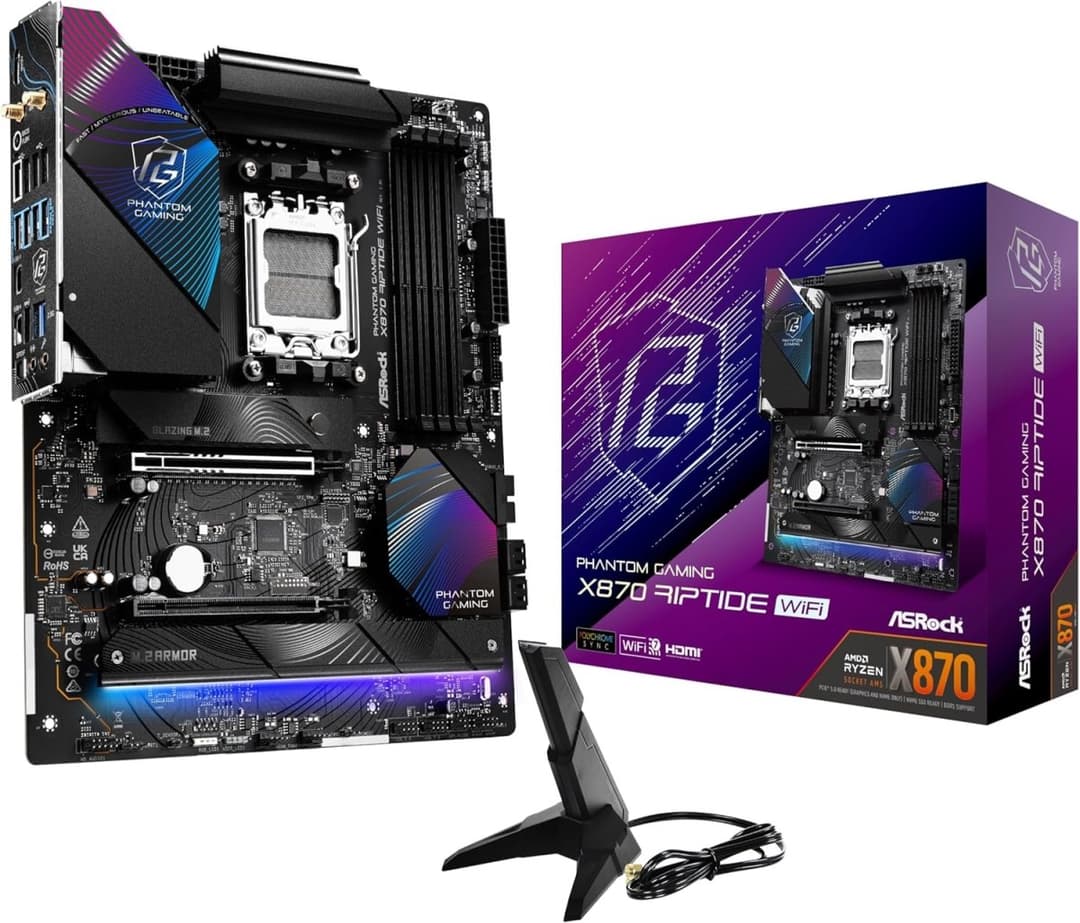 X870 RIPTIDE WIFI 256 GB X870 AM5 DDR5 ATX Motherboard - Image 1