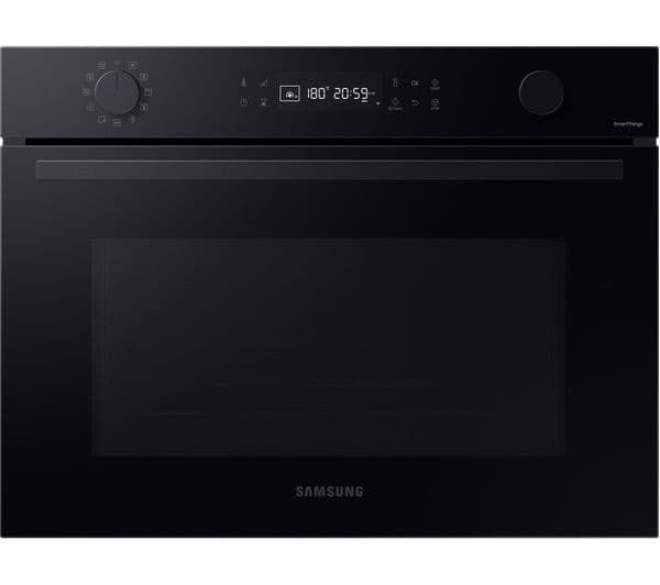 SAMSUNG Bespoke Series 4 NQ5B4553FBK/U4 Built-in Compact Combination Microwave - Black Glass