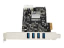 StarTech.com 4 Port USB 3.0 PCIe Card w/ 4 Dedicated Channels - UASP - USB 3.0 PCI Express Card Adapter - USB adapter - PCIe x4 - USB 3.0 x 4 thumbnail 4