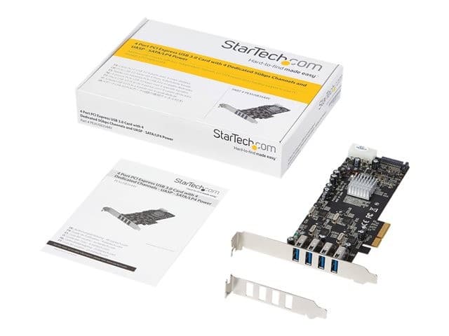StarTech.com 4 Port USB 3.0 PCIe Card w/ 4 Dedicated Channels - UASP - USB 3.0 PCI Express Card Adapter - USB adapter - PCIe x4 - USB 3.0 x 4 - Image 8