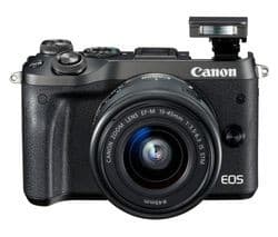 Canon EOS M6 Mirrorless Camera EF-M 15-45mm f/3.5-6.3 IS STM Lens Kit - Black