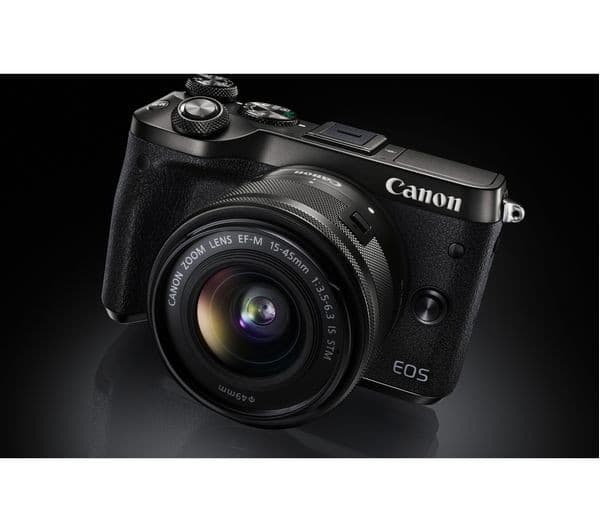 Canon EOS M6 Mirrorless Camera with EF-M 15-45mm f/3.5-6.3 IS STM Lens - Black - Image 2