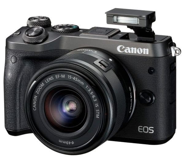 Canon EOS M6 Mirrorless Camera with EF-M 15-45mm f/3.5-6.3 IS STM Lens - Black - Image 4