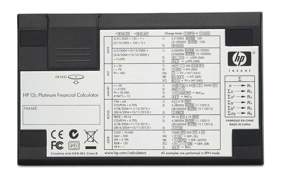 HP 12c calculator Desktop Financial Aluminium, Black - Image 3