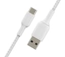 Belkin BoostCharge Braided USB-A to USB-C Cable 15W 1m White thumbnail 2