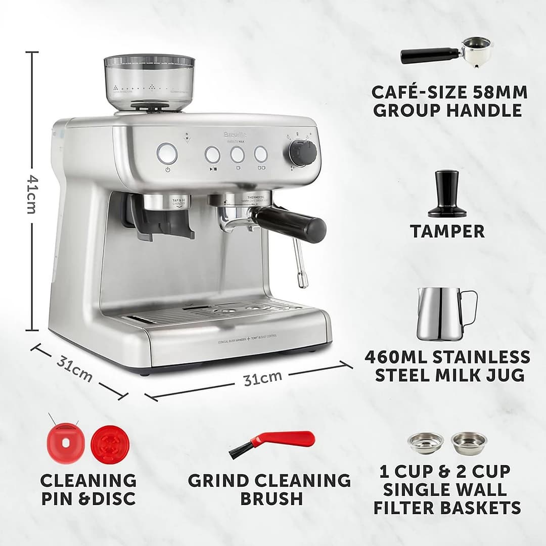 Breville VCF126 Barista Max Espresso Machine Brown - Image 6