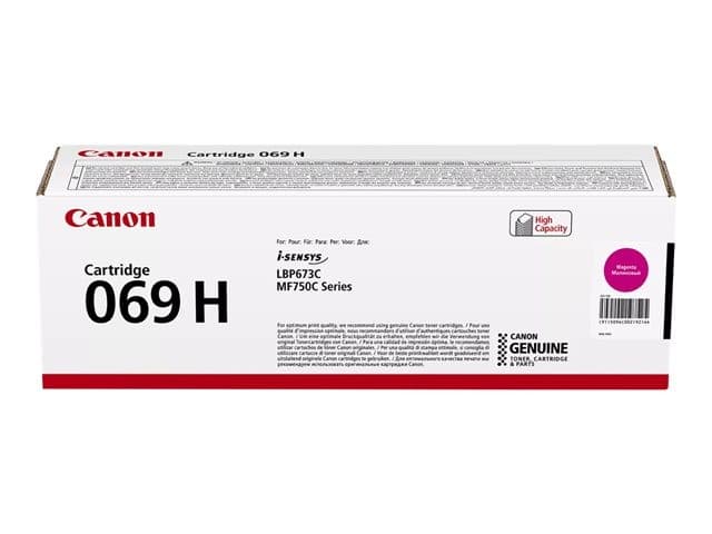 Canon 069H High Yield Magenta Original Toner Cartridge - 5,500 Pages (5096C002) - Image 1