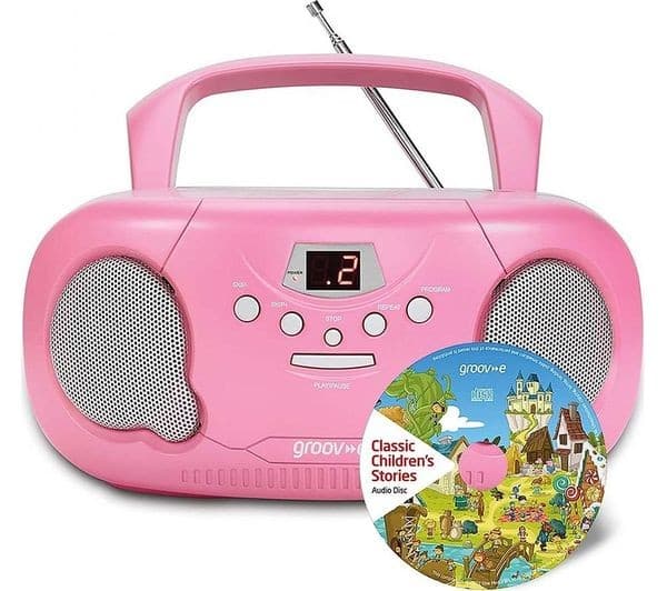 Groov-e GVPS733CD10 Boombox Pink - Image 1