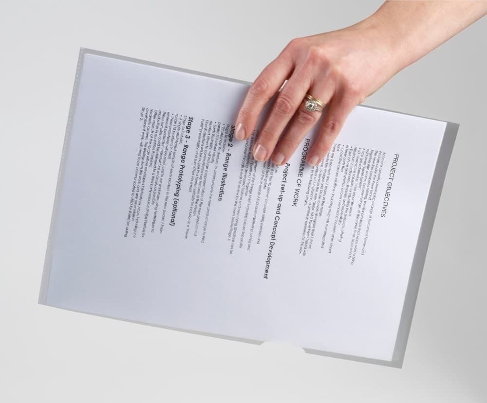 Rexel Anti-Slip A4 Folders Clear (25) - Image 3