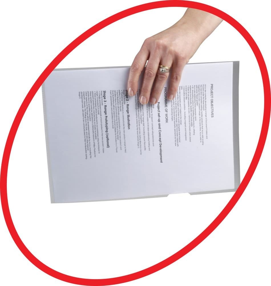 Rexel Anti-Slip A4 Folders Clear (25) - Image 4