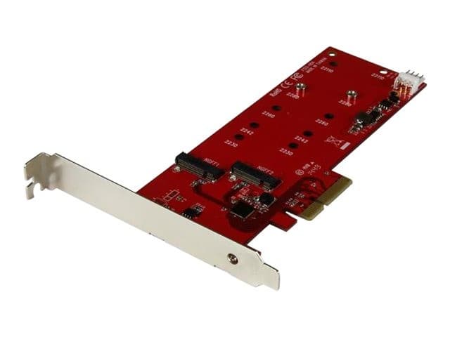 StarTech.com 2x M.2 SATA SSD Controller Card - PCIe - PCI Express M.2 SATA III Controller - NGFF Card Adapter (PEX2M2) - storage controller - M.2 Card / SATA 6Gb/s - PCIe 2.0 x2 - Image 1
