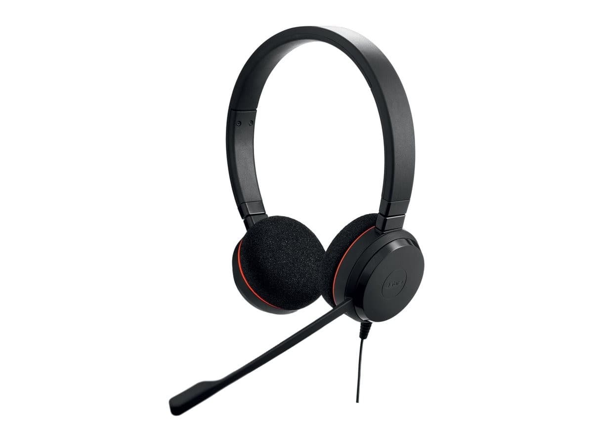 Jabra Evolve 20 MS Stereo Wired Headset, USB-C with USB-A Adapter