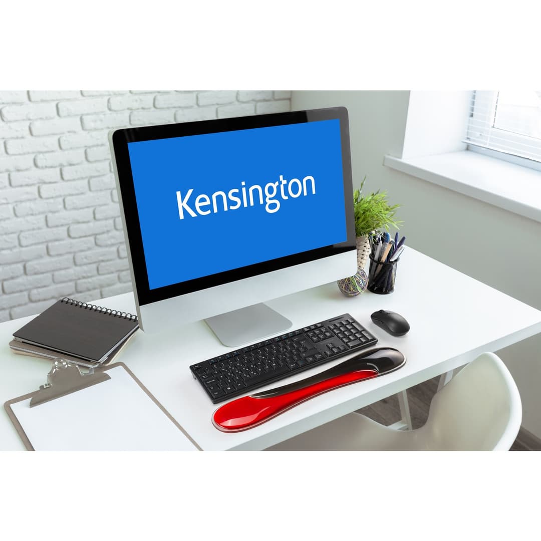 Kensington Slim Duo Gel Keyboard Wrist Rest - Red - Image 2