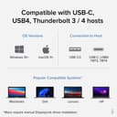 Plugable Technologies 7-in-1 USB C Docking Station Dual Monitor - Dual HDMI Dock is Compatible with Mac and Windows, USB4, Thunderbolt or USB-C, 100W PD, 2x HDMI, 1x USB-C, 1Gbps Ethernet, 1x USB 3.0, 1x SD Card thumbnail 4