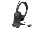 Yealink WH64 Hybrid DECT & Bluetooth Headset with Charging Stand, Black - Dual thumbnail 1