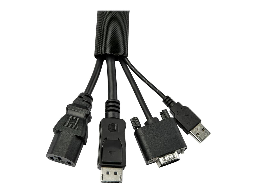 StarTech Cable Management Sleeve 4.6m Black - Image 1