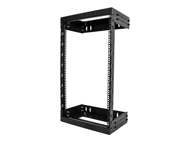 StarTech.com 18U 19" Wall Mount Network Rack, Adjustable Depth 12-20" 2 Post Open Frame Server Room Rack for AV/Data/ IT Communication/Computer Equipment/Switch with Cage Nuts & Screws - 18U Adjustable Rack - rack - 18U