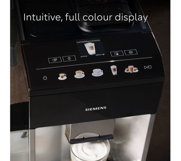 SIEMENS TQ513GB1 EQ500 Bean to Cup Fully Automatic Coffee Machine - Black & Stainless Steel - Image 4