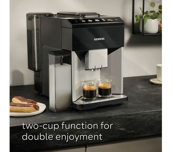 SIEMENS TQ513GB1 EQ500 Bean to Cup Fully Automatic Coffee Machine - Black & Stainless Steel - Image 6