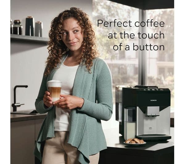 SIEMENS TQ513GB1 EQ500 Bean to Cup Fully Automatic Coffee Machine - Black & Stainless Steel - Image 7