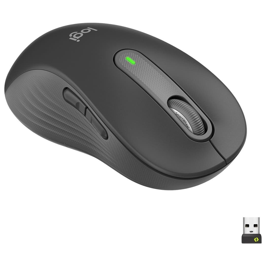 Logitech M650 Left Handed Wireless Mouse - Black - Image 1
