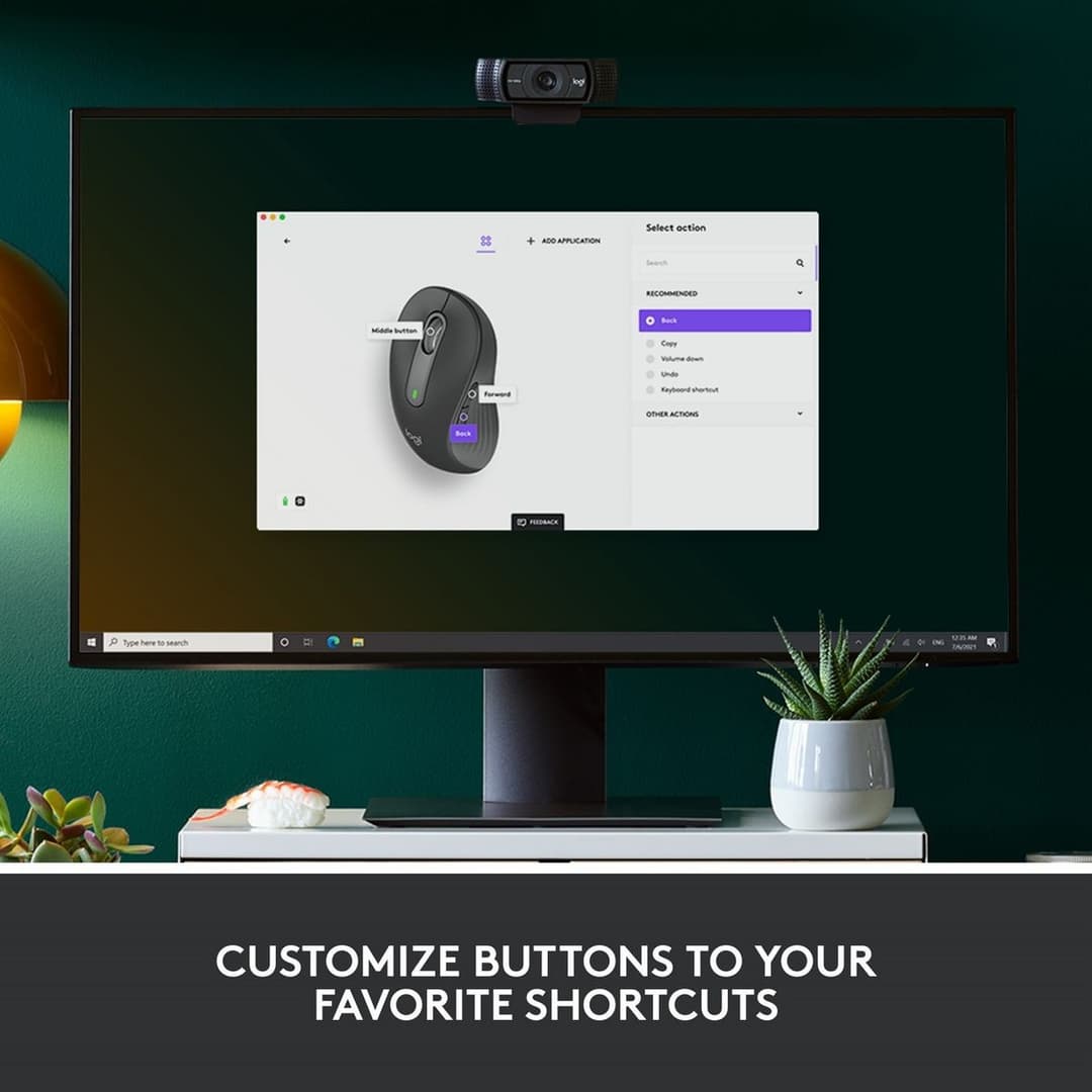 Logitech M650 Left Handed Wireless Mouse - Black - Image 4
