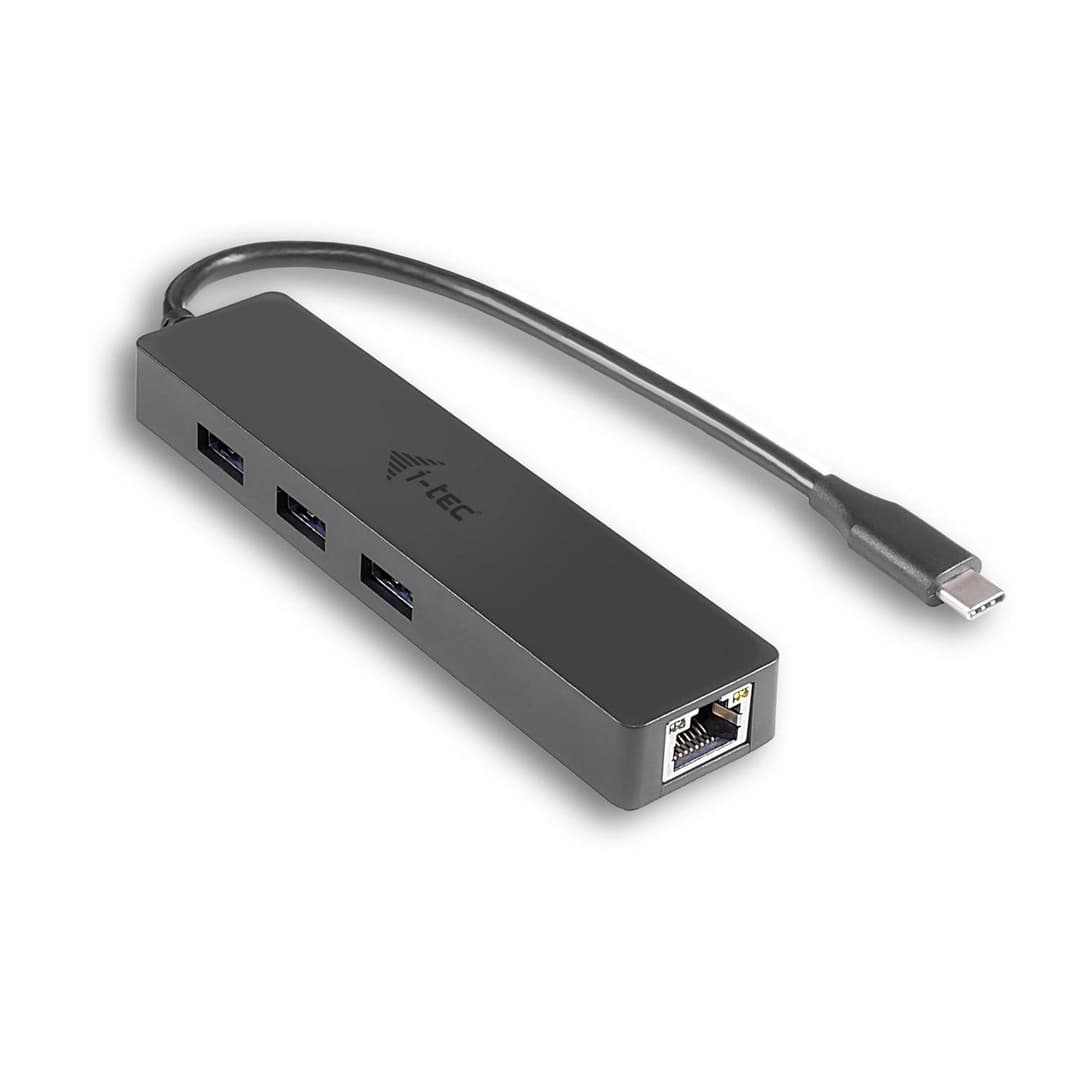 i-tec USB-C Slim Passive Hub, 3x USB-A 3.0 + Gigabit Ethernet Adapter (C31GL3SLIM) - Image 1