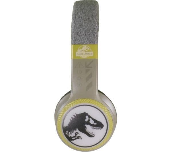 LAZERBUILT Jurassic World Light-Up Wireless Bluetooth Headphones - Black - Image 2
