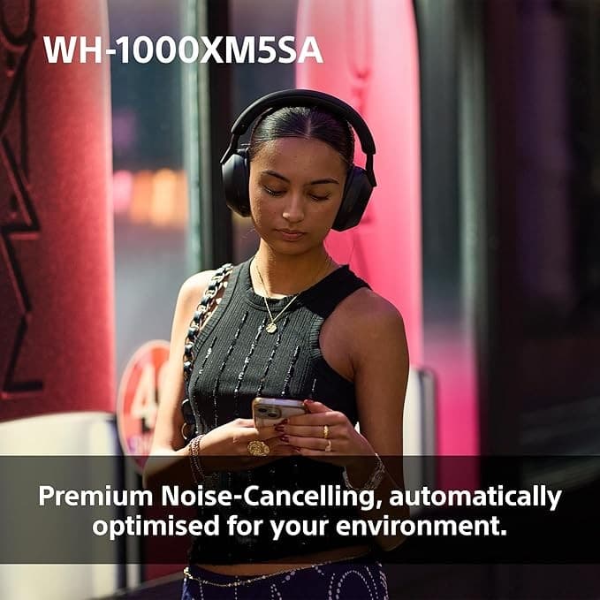 Sony WH-1000XM5SA Special Edition Wireless Noise Cancelling Over-Ear Headphones Bluetooth Hi-Res Audio - Black - Image 3