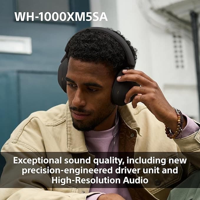 Sony WH-1000XM5SA Special Edition Wireless Noise Cancelling Over-Ear Headphones Bluetooth Hi-Res Audio - Black - Image 4