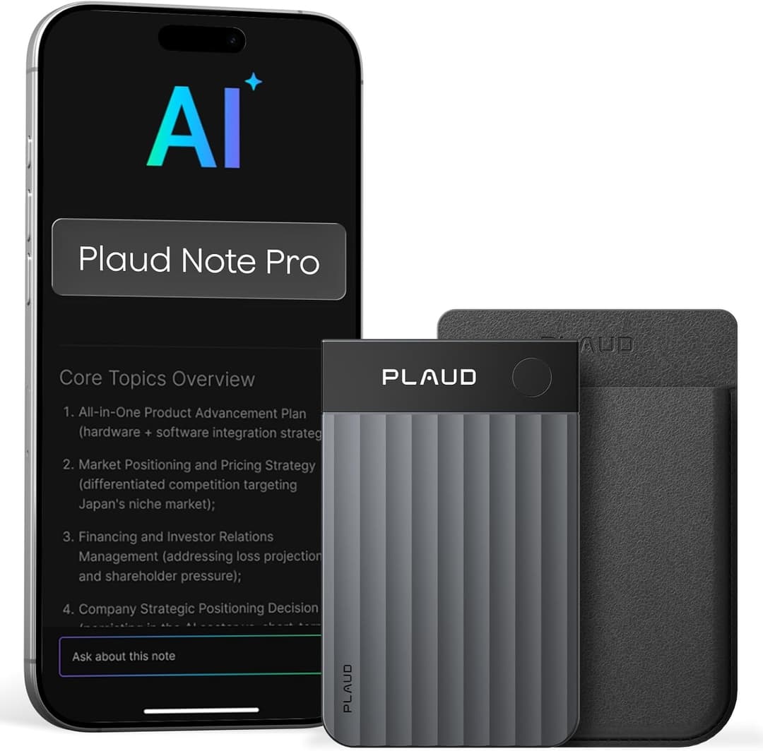 PLAUD Note Pro AI Voice Recorder & AI Note Taker, Black - Image 1