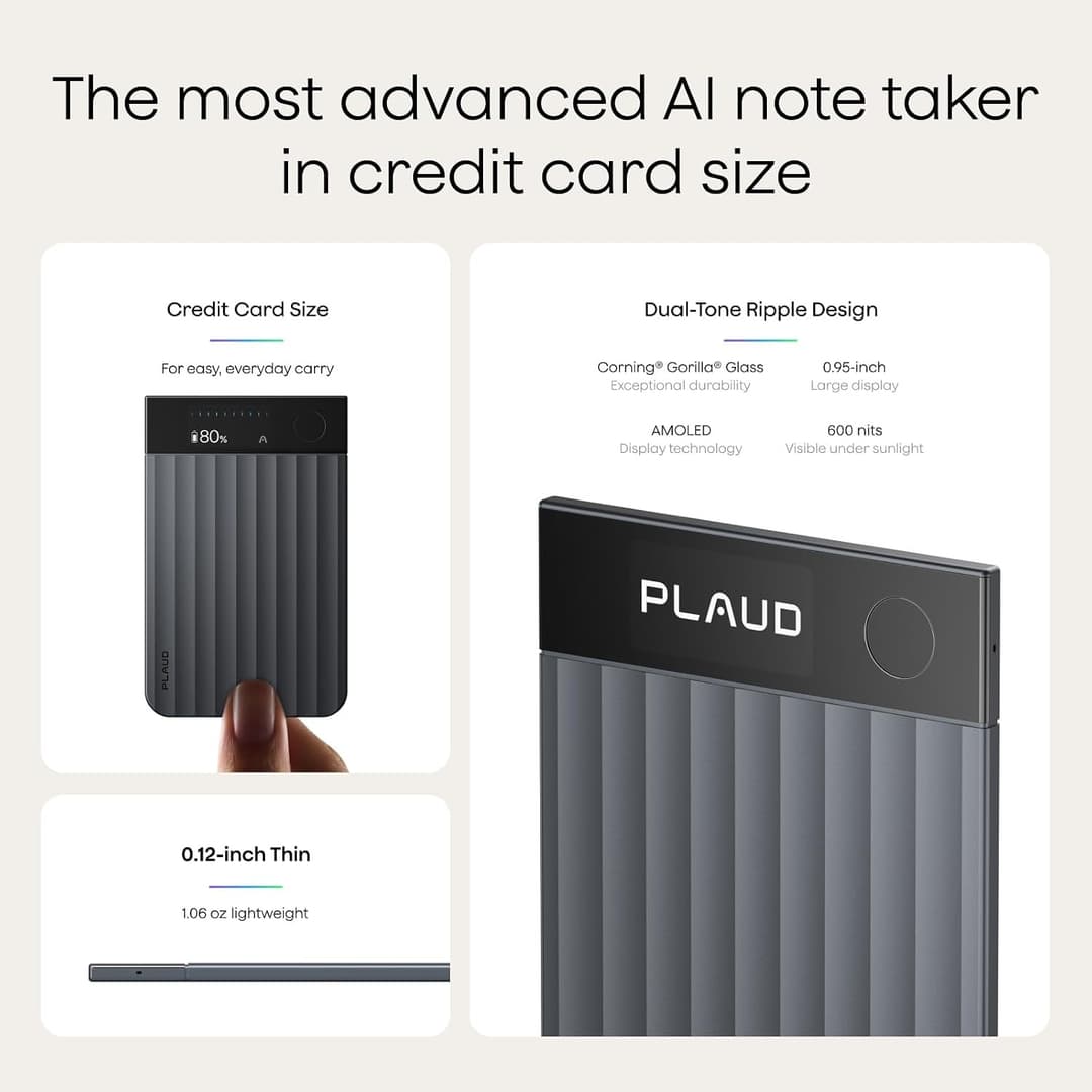 PLAUD Note Pro AI Voice Recorder & AI Note Taker, Black - Image 7