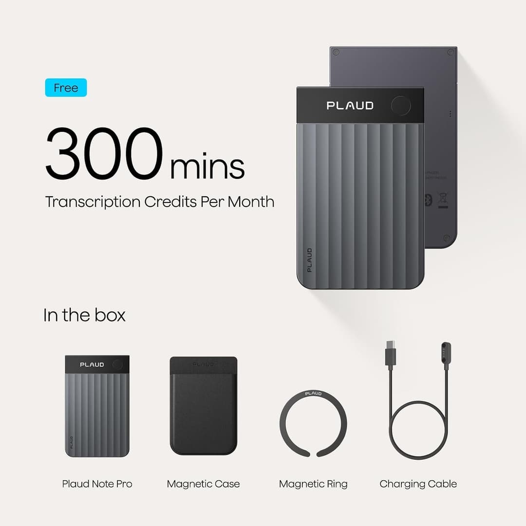 PLAUD Note Pro AI Voice Recorder & AI Note Taker, Black - Image 9