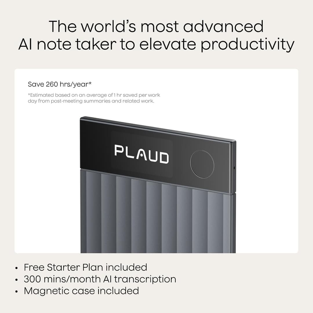 PLAUD Note Pro AI Voice Recorder & AI Note Taker, Black - Image 10