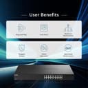 D-Link DMS-1016/B 16-Port 2.5G Multi-Gigabit Unmanaged Ethernet Switch - Black thumbnail 2