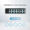D-Link DMS-1016/B 16-Port 2.5G Multi-Gigabit Unmanaged Ethernet Switch - Black thumbnail 4