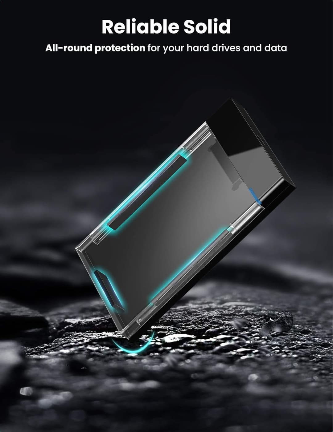 UGREEN 2.5 inch SATA Hard Drive Enclosure - USB-C, Tool-Free HDD/SSD Caddy, with USB-A to USB-C Cable - Image 3