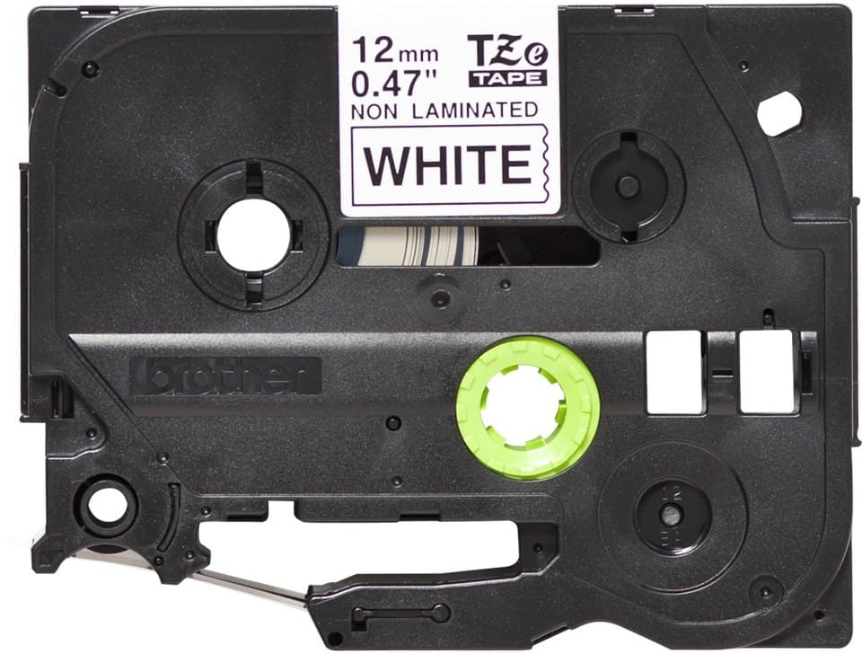 Brother Non laminated black on white tape - Image 2