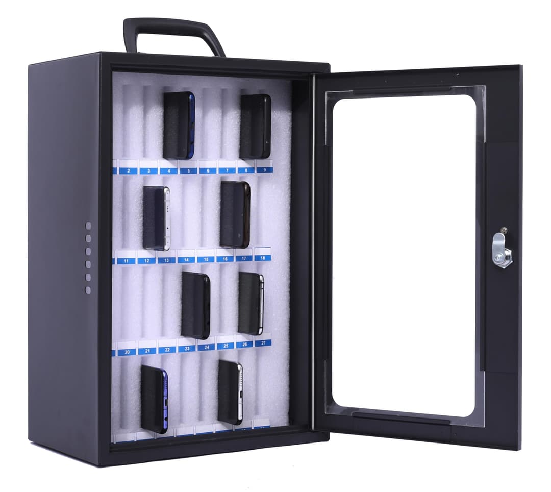 Pavo - Smartphone Cabinet for 36 Phones, Size: 445x295x205mm, dark grey - Image 1