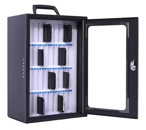 Pavo - Smartphone Cabinet for 36 Phones, Size: 445x295x205mm, dark grey - Image 2