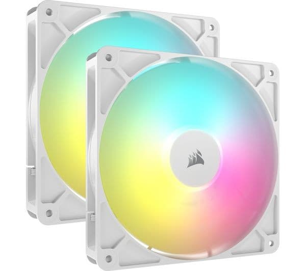 CORSAIR RS140 ARGB PWM 140 mm Case Fan - White, Dual Pack - Image 1