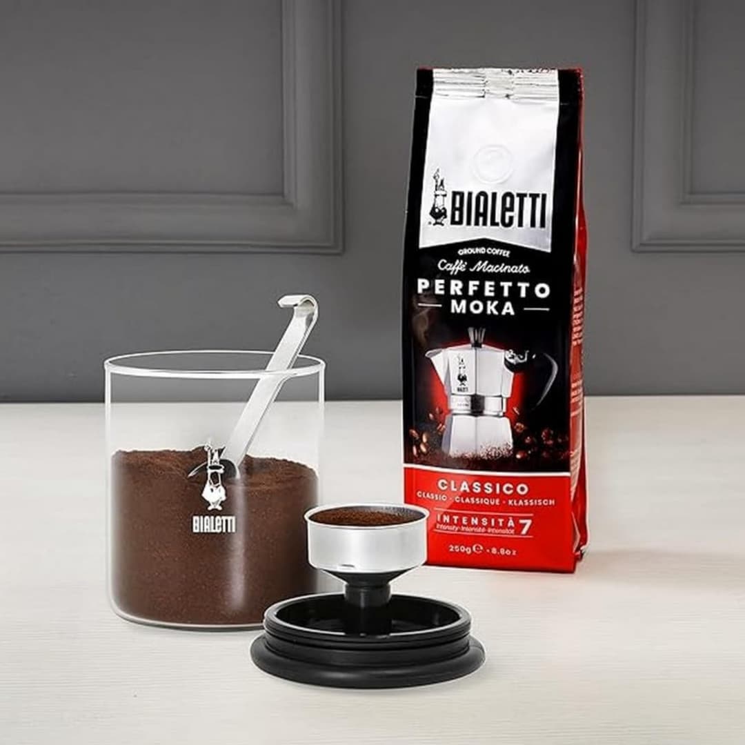 Bialetti Moka Coffee Jar 250 g Coffee Storage Jar - Clear - Image 5